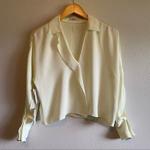 NWT Babaton Martin Blouse in cool yellow XS